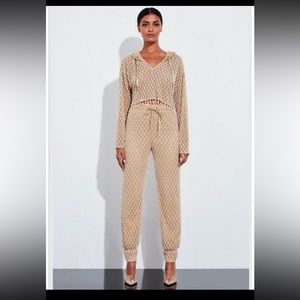 NWT Missguided Peace + Love white Pearl embellished set